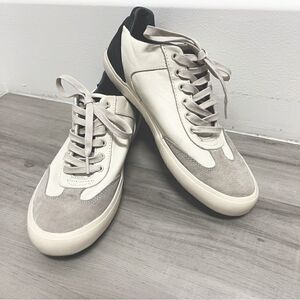 Camper low cut sneakers sz 11. Genuine suede and leather Cream Gray Navy Blue